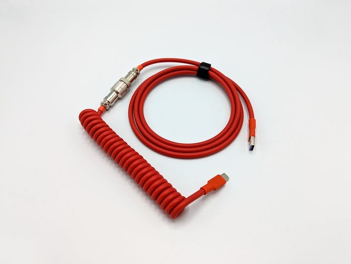 Red Coiled Cable
